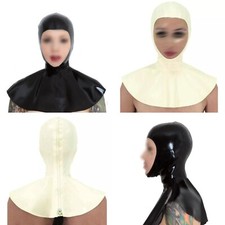 Latex Gummi Hood Mask Nun convent Catsuit Fetish BDSM Cosplay 0.4mm Rubber UK