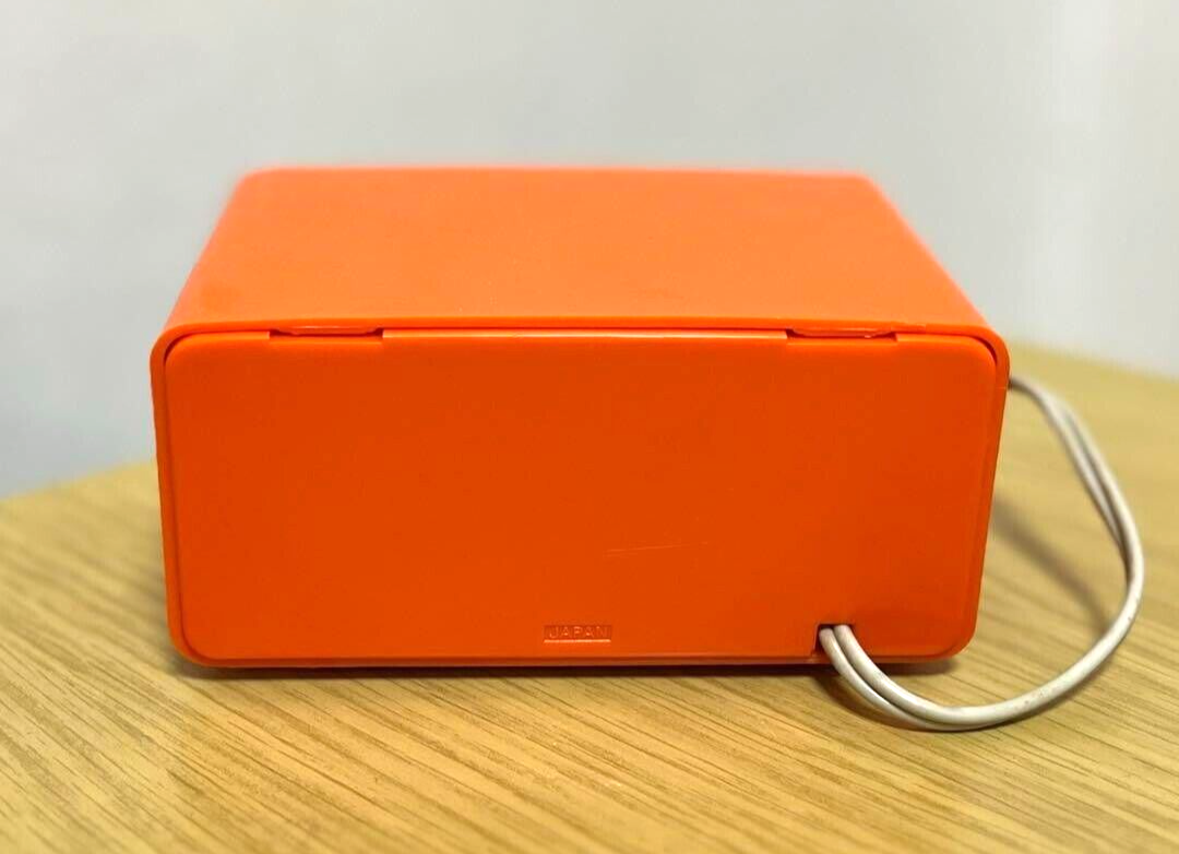 SANKYO Flip Clock DT-601 Orange Vintage Rare MADE IN JAPAN
