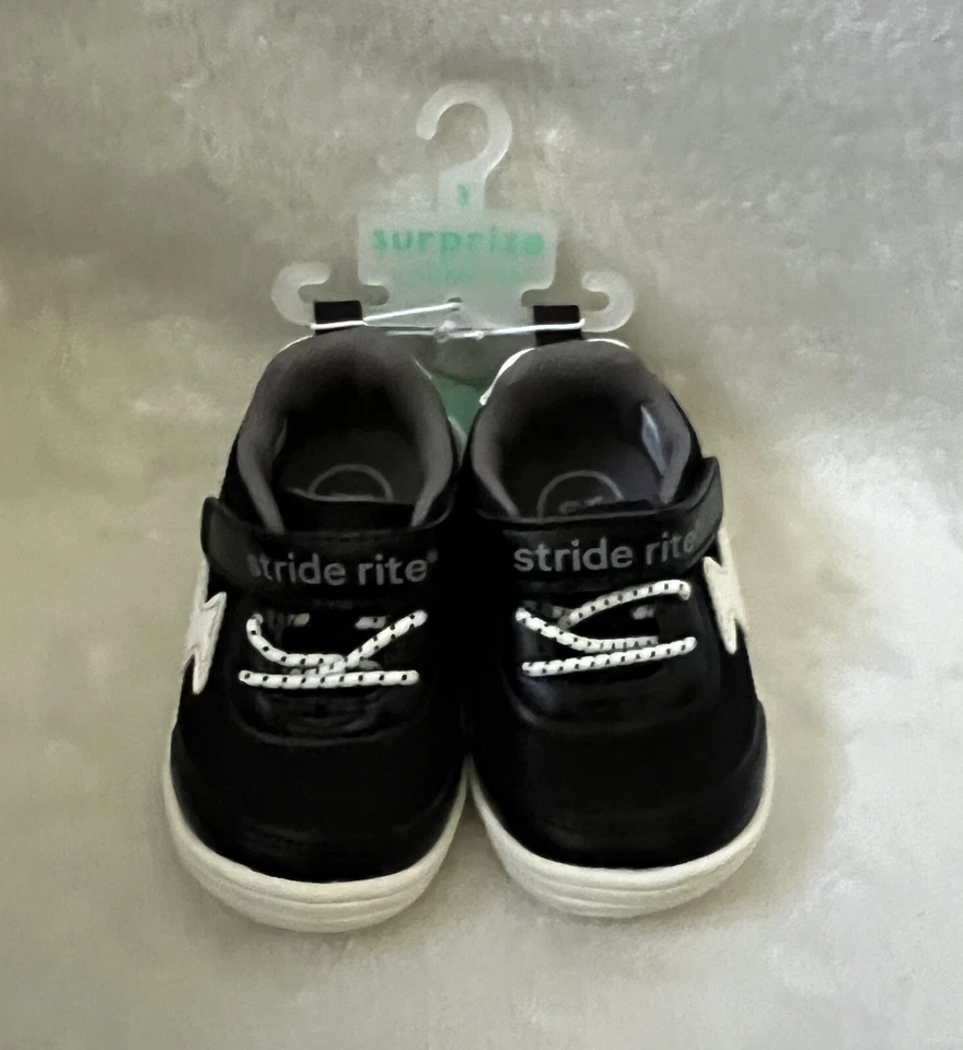 Surprize Stride Rite Zapatos Bebé Niños Zapatos Talla 3 Negro Dwayne Tenis Foto 2 de 4