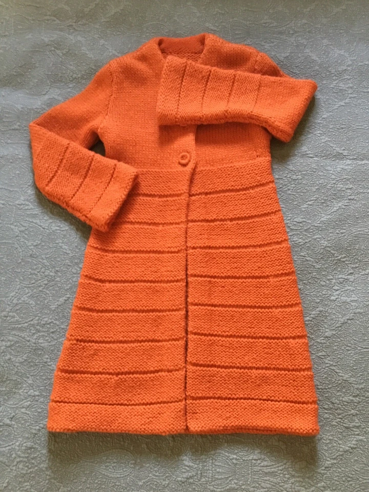 Cárdigan de Colección Para Mujer Tejido a Mano Suéter Calabaza Mandarina Naranja Otoño Invierno S Foto 4 de 4