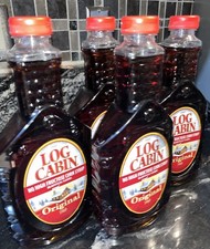 4 Bottles Log Cabin Original Traditional Rich Taste Pancake Syrup 24 oz New