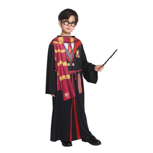 Harry Potter Printed Robe Gryffindor Hogwart Wizard Book Week Deluxe New - Picture 2 of 5