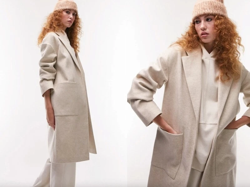 Topshop top longline coat