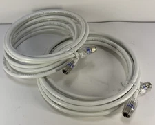 PCT RG6 Tri-shield 75 Ohm Coaxial cable Lot x2 HD CATV PCT TRS 6LMG Connector