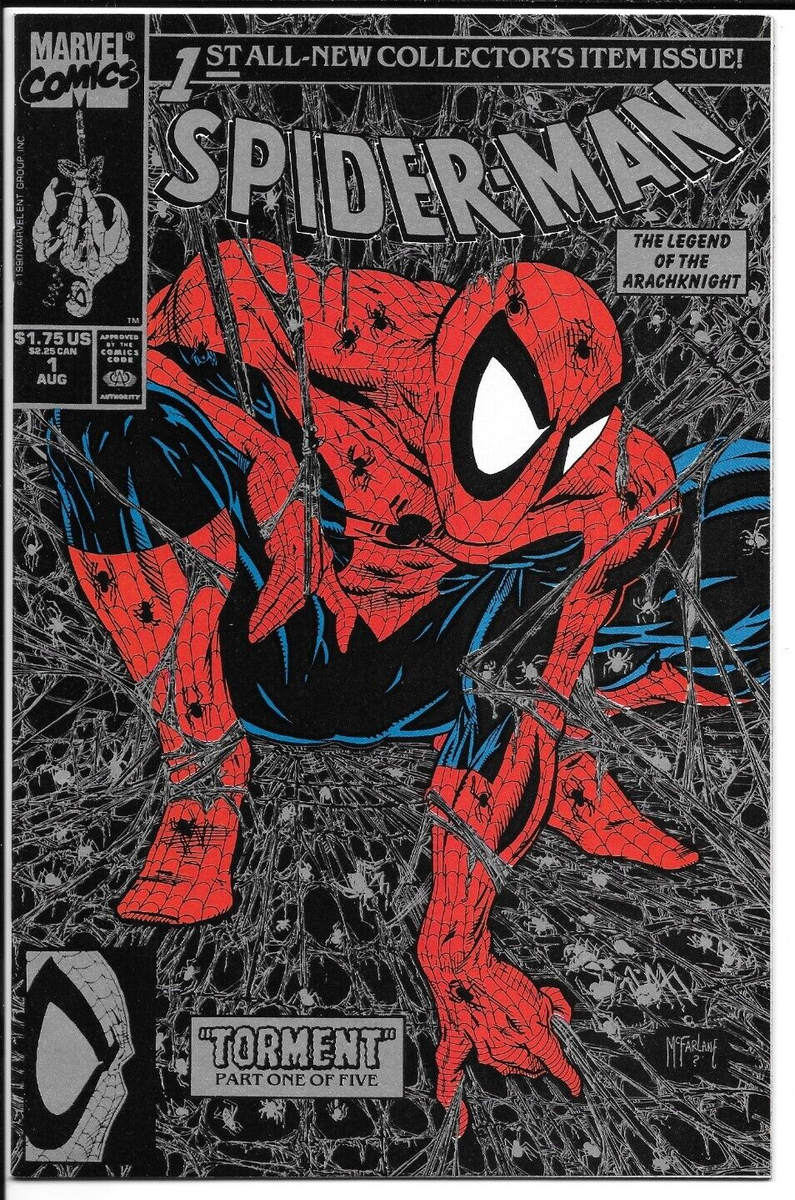 Spider-Man #1 - Marvel 1990- Todd McFarlane Silver Cover | eBay