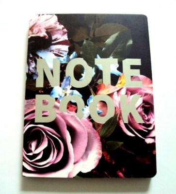 Notizbuch Floral A5 koptische Bindung liniert mit Farbschnitt LEYKAM  ALPINA