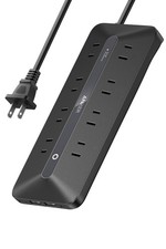 Anker Usb Power Strip 12-In-1, 35W Black Usb Tap Power Tap Ac Inlet/Us 