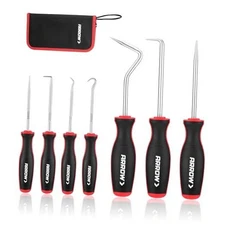 ARROW 7-Piece Hook and Pick Set with Storage Bag, Long & Mini Precision Pick 