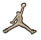 AIR JORDAN - JUMP MAN - NBA - WHITE/BLACK - Embroidered Iron On Patch