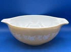 Pyrex Mixing Nesting Cinderella Bowl Sandalwood Brown Ivy Pattern 4QT VTG 34 444