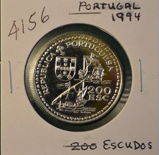 1994 Portugal 200 Escudos-Henry the Navigator- .925 0.788 ASW P-L Silver-#4156