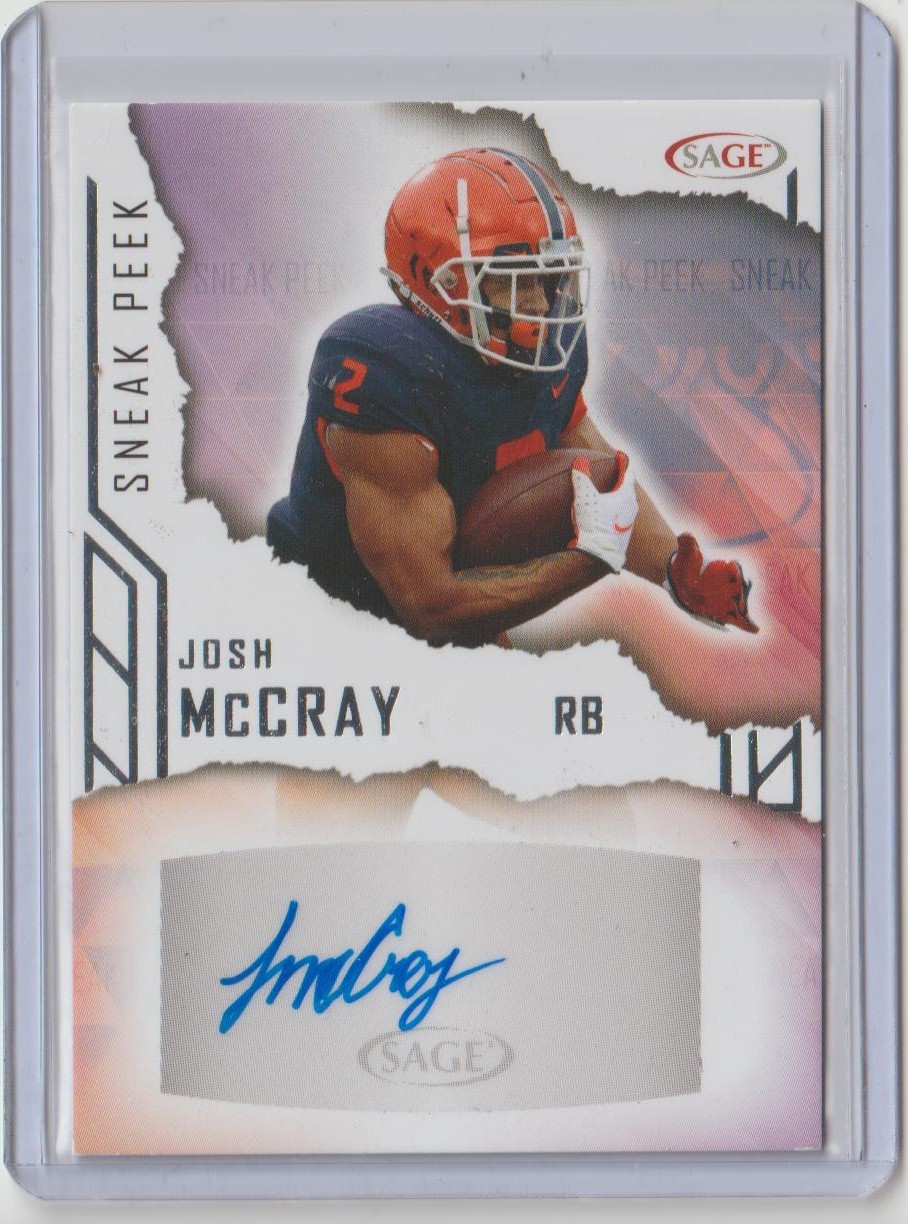 JOSH MCCRAY 2023 SAGE #SPA-JM AUTOGRAPH