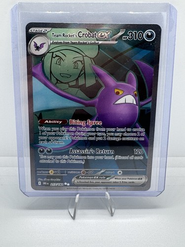 Team Rocket's Crobat ex 217/182 Ultra Rare Destined Rivals Pokemon Holo NM
