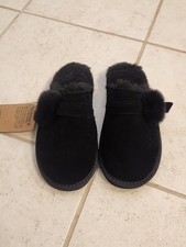 Bearpaw Women's Lina Slide-In Slipper Comfort Shoe Black Size 7 NWT