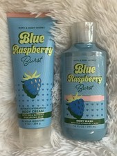 Bath  Body Works BLUE RASPBERRY BURST BODY WASH  HYDRATION CREAM SET