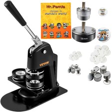 Button Maker Machine, Multiple Sizes 1.25+2.25 Inch Badge Punch Press Kit, Child