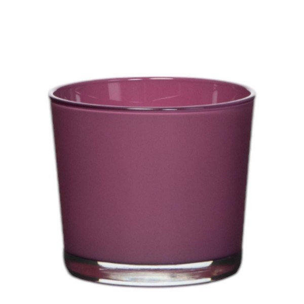 INNA-Glas Teelichthalter Halter Alena, Aus Glas, Mauve, 9Cm, Ø10Cm-image