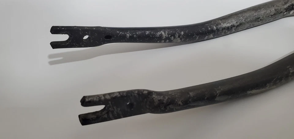 Horquilla de bicicleta de dirección de acero de colección de 1 pulgada 400 mm eje a corona años 90 MTB Foto 2 de 4