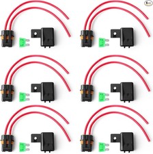 Waterproof Inline Fuse Holder 12V with Cover 6 Pack - Automotive/Marine/Vehicle