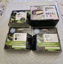 HP 67 XL Black  Tri Color Ink Cartridge Plus Other Ink Cartridges Sealed D6