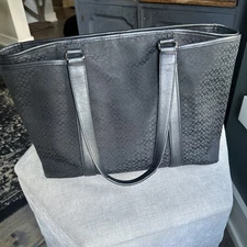 Black Coach Brand Diaper Bag Or Tote. Ware Is Notable On The Bottom 4 Corners