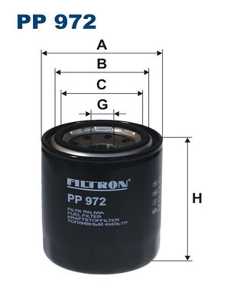 Filtron Kraftstofffilter PP 972 Anschraubfilter FüR M98 Trooper Isuzu Monterey 3-image