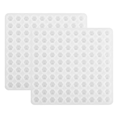 2 pièces moule à pattes de chat en silicone blanc réutilisable pour bricolage boucles d'oreilles en résine bijoux - Photo 1/4