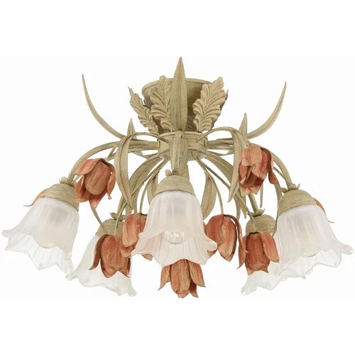 Crystorama 4800-SR Southport 5 Light 22 inch Sage Rose Semi Flush Ceiling Light - Picture 3 of 7