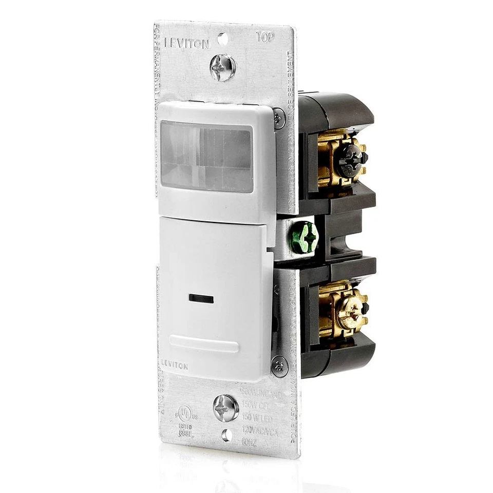 IPV05-1LZ Decora Vacancy Motion Sensor In-Wall Switch, Manual-On, 5A, Single ... - Image 2 of 3