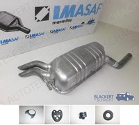 Imasaf ESD Auspuff Endtopf + Anbauteile für Mercedes-Benz C124 W124