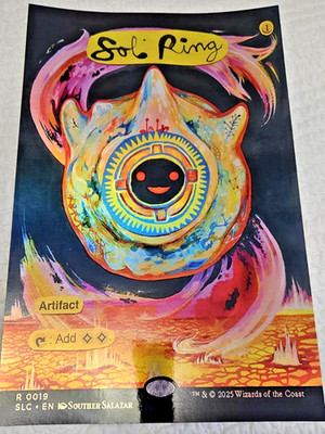 MTG 11X17 SIZE FOIL WALL POSTER Secret Lair Sol Ring Artwork