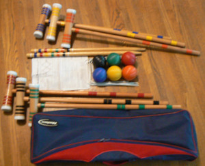 Halex-Regent sports 6 Player Croquet Set Wooden Mallets, Balls, hoops,stakes,bag