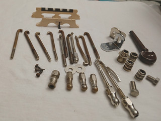 Mixed Lot New Used & Vintage Banjo Parts Hooks Nuts Bridges Tuner Parts