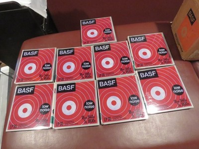 BOX of 10 BASF LP35 7'' x 1800' Reel to Reel Tapes  9 NEW and Sealed / 1 used