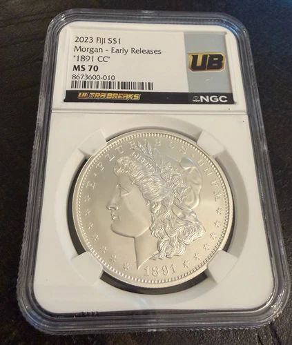 2023 FIJI MORGAN SILVER DOLLAR 1891 CC NGC MS70 Early Release