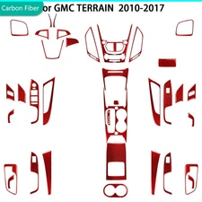 38Pcs Red Carbon Fiber Full Interior Trim Kits For GMC Terrain Equinox 2010-2017