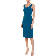Betsey Johnson Womens Scuba Crepe Midi Dress  Sleeveless Professional Wear