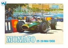 Monaco Grand Prix Poster 1968 Formel 1 Racing Wandbild 12X16/16X20/18X24/24X36