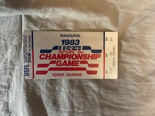 1983 Inaugural USFL Championship Game Ticket Stub Vintage Football Denver CO