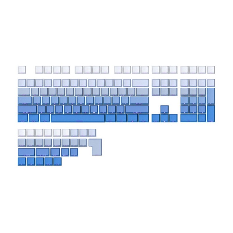 136 Keys -Profile PBT Keycaps Gradient Translucent Side Engraved Key Caps9949