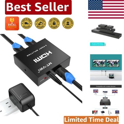 4K HDMI Splitter for Dual Monitors - Supports 30Hz for Ultimate Clarity