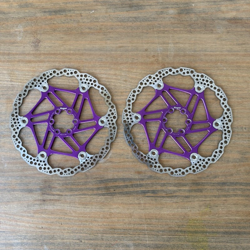 Hope Floating Disc Brake Rotors 203mm Purple 6-Bolt Pair Mountain Bike MTB