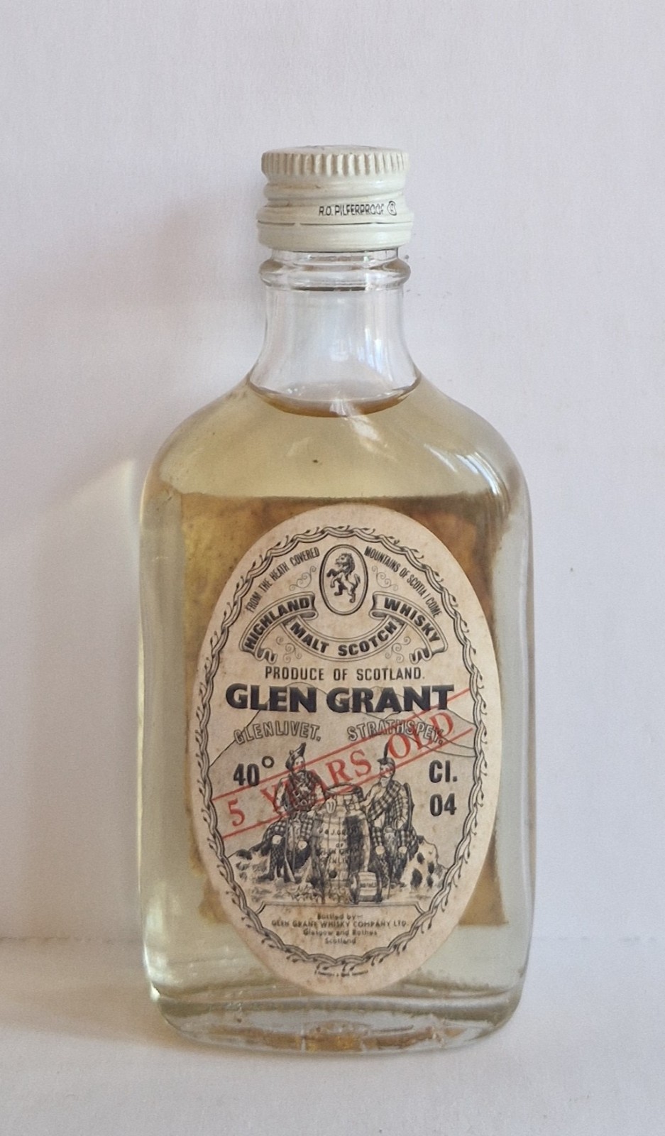 Mignon Glen Grant 5 Years Old 4cl Vintage Highland Malt Scotch Whisky