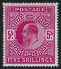 KEVII sg263 5s bright carmine – fine mint