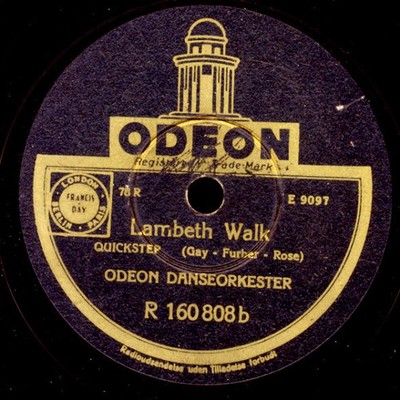 ODEON DANSEORKESTER (DK)  Lambeth Walk / Bagatelle 78rpm Schellackplatte S8841