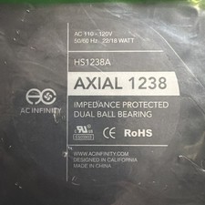 AXIAL 1238A, Muffin Fan, 120V AC 120mm x 38mm High Speed, for DIY Cooling Ven...