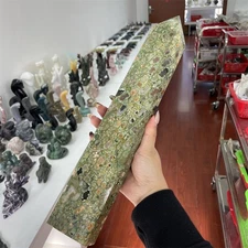 4.1LB 13.9" Natural Rainforest Jasper Obelisk Tower Decor Crystal Healing Reiki