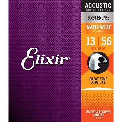 Saiten Westerngitarre Elixir Nanoweb Bronze Medium .013-056 Gitarren Saiten Gita