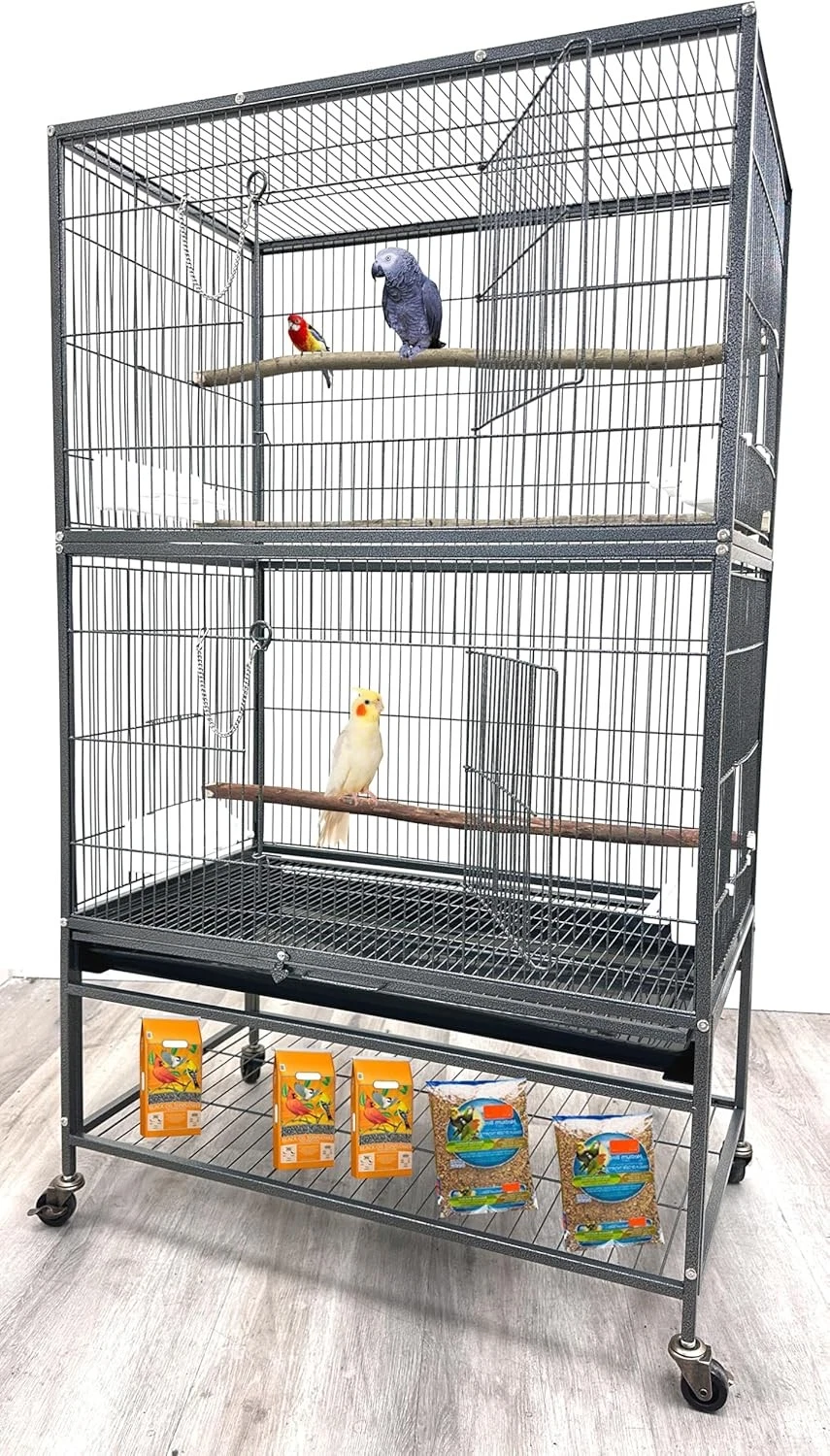X-Large Sturdy Wrought Iron Breeding Flights Canary Parakeet Cockatiel African