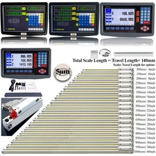 2Axis/3Axis Digital Readout DRO Display Linear Glass Scale ForBridgeport Milling